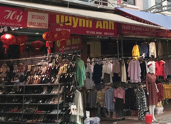 shop bán quần áo quản châu tại chợ ninh hiệp