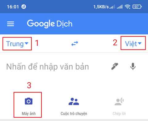 cách sử dụng taobao bằng tiếng việt trên điện thoại - app google dich