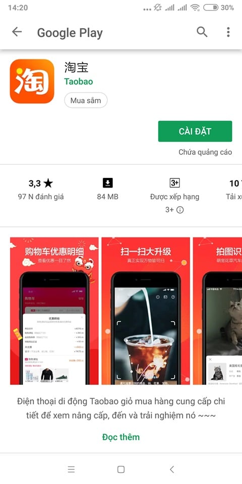cách tải app taobao